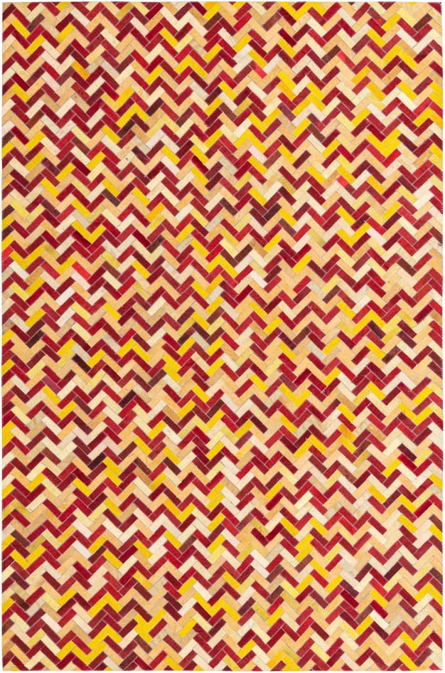 Detail image of 5' 2 x 8' Cowhide Leather Rug