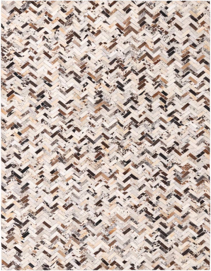 Detail image of 5' x 7' 10 Cowhide Leather Rug