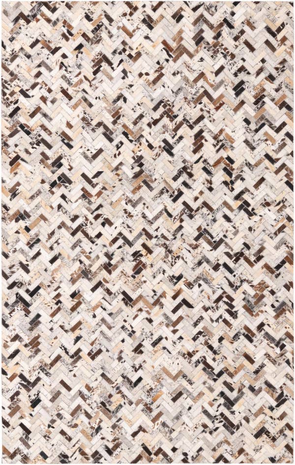 Detail image of 5' x 7' 10 Cowhide Leather Rug