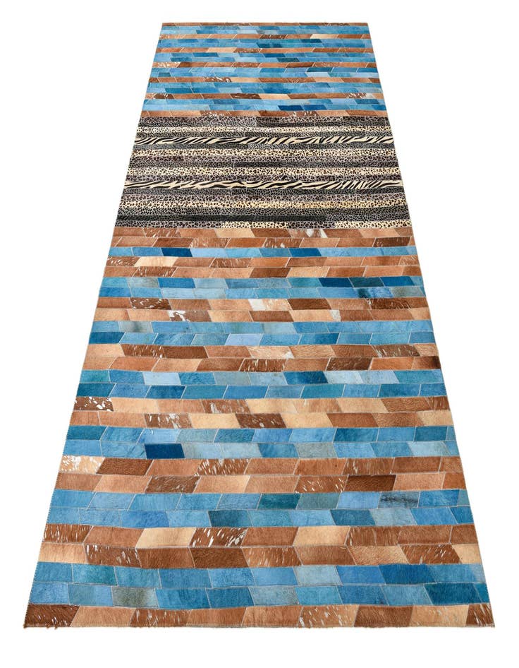 Detail image of 5' 1 x 8' 3 Cowhide Leather Rug