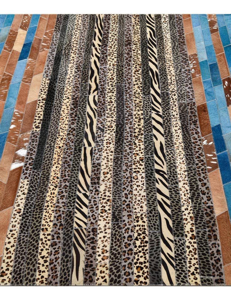Detail image of 5' 1 x 8' 3 Cowhide Leather Rug
