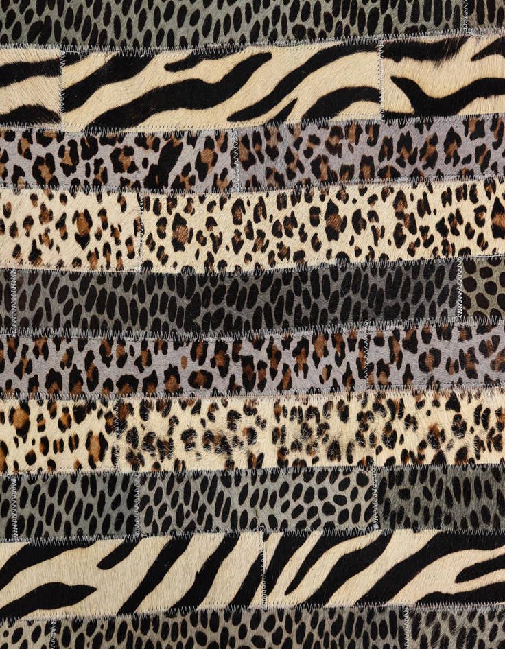 Detail image of 5' 1 x 8' 3 Cowhide Leather Rug