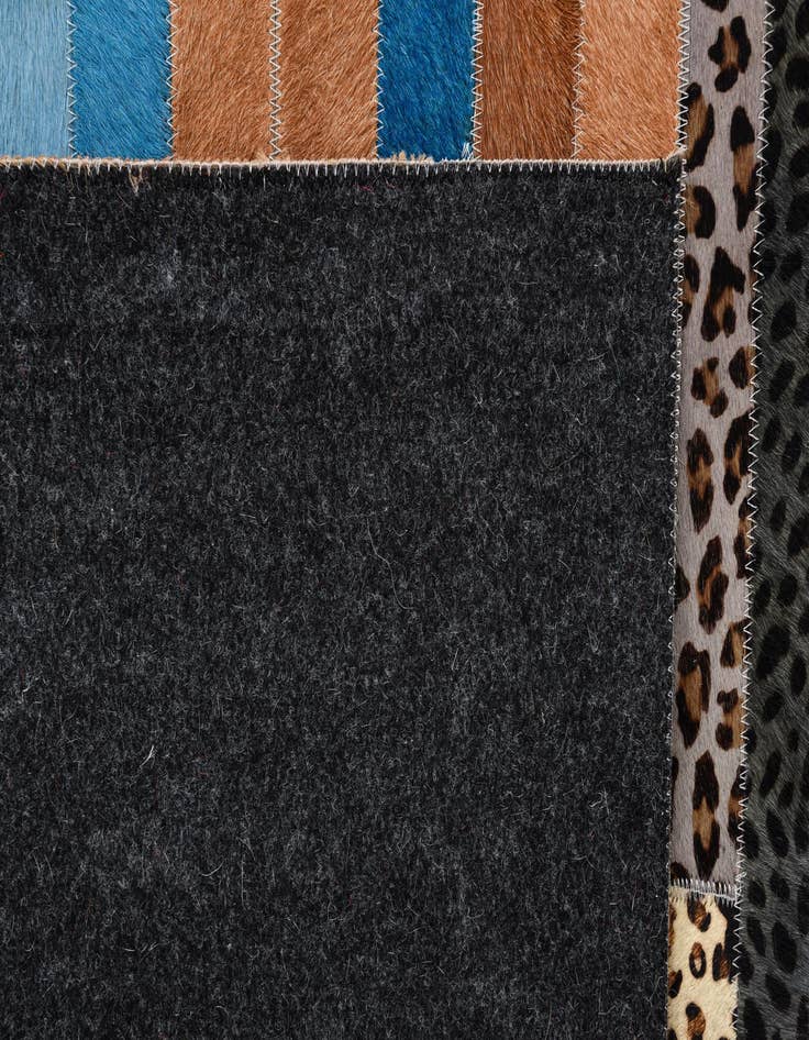 Detail image of 5' 1 x 8' 3 Cowhide Leather Rug