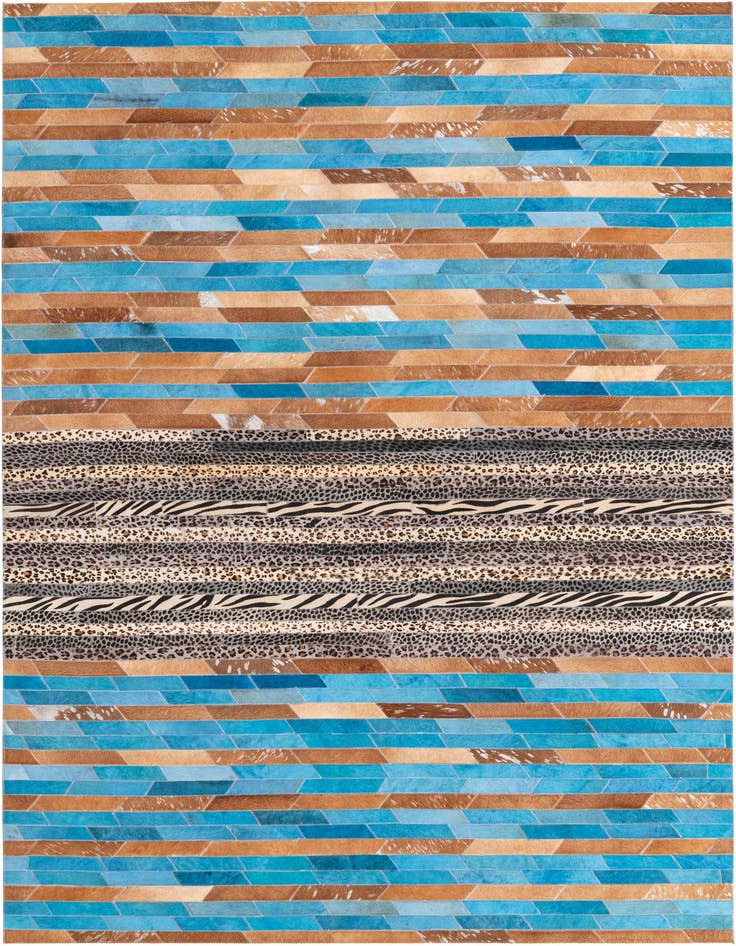 Detail image of 5' 1 x 8' 3 Cowhide Leather Rug