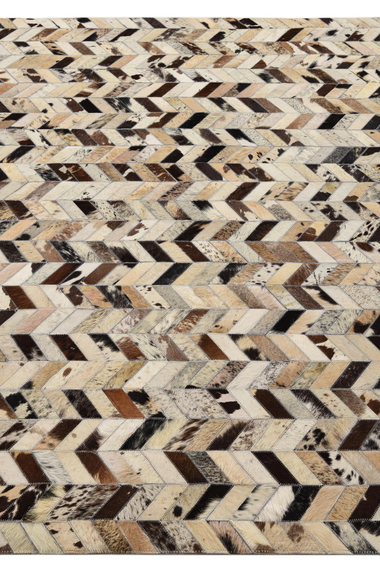5' 2 x 8' Cowhide Leather Rug