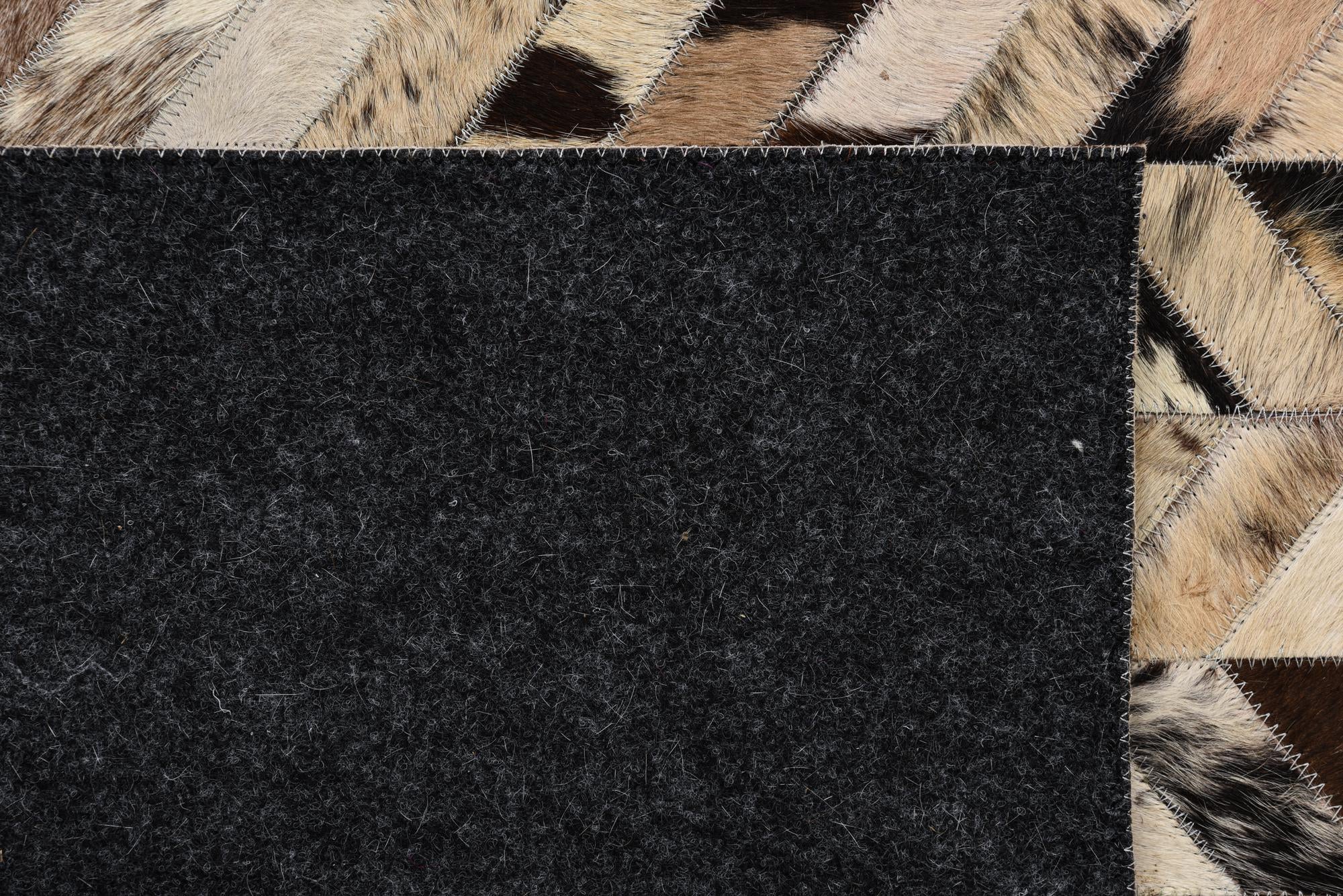 5' 2 x 8' Cowhide Leather Rug