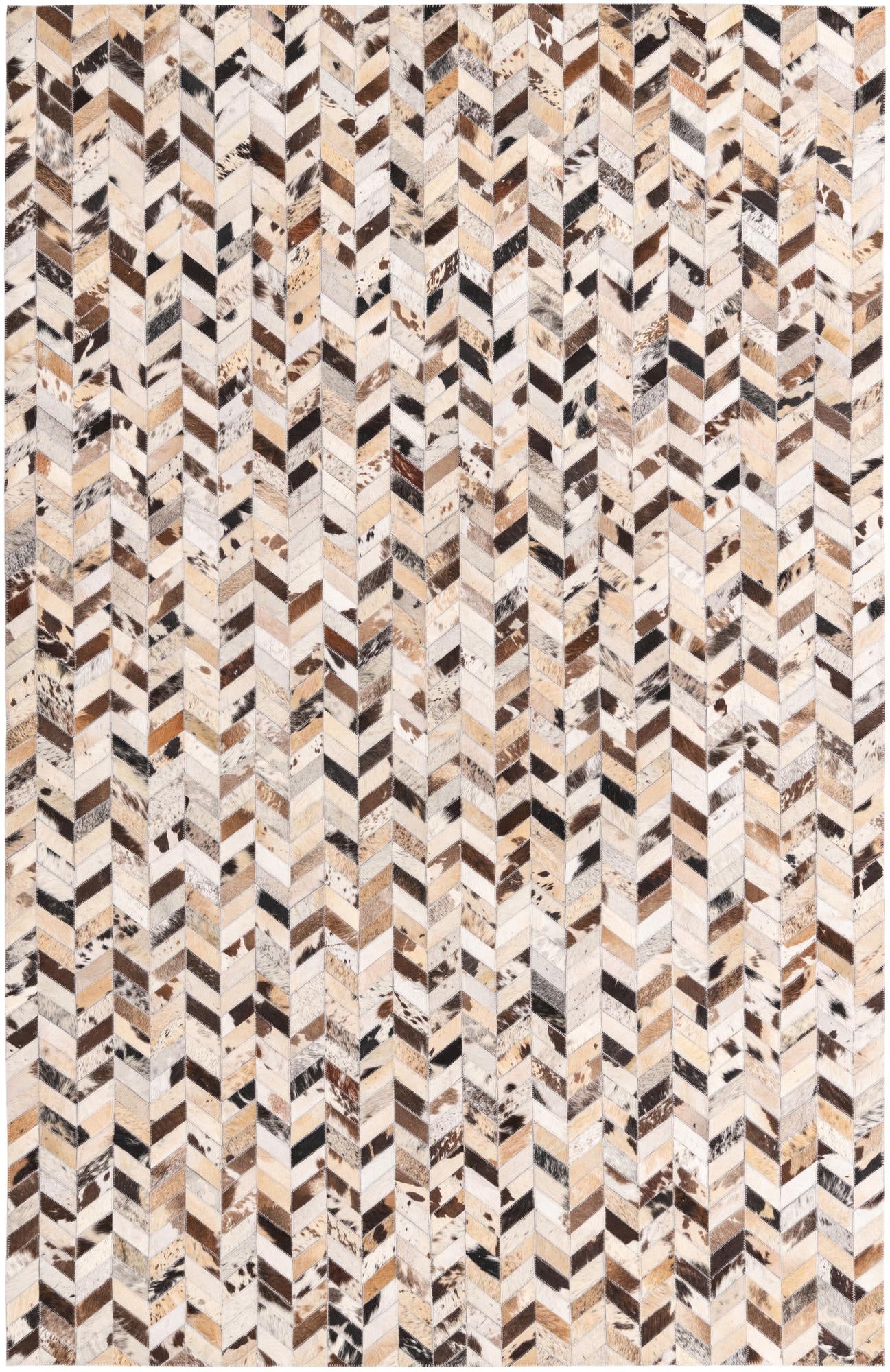 5' 2 x 8' Cowhide Leather Rug