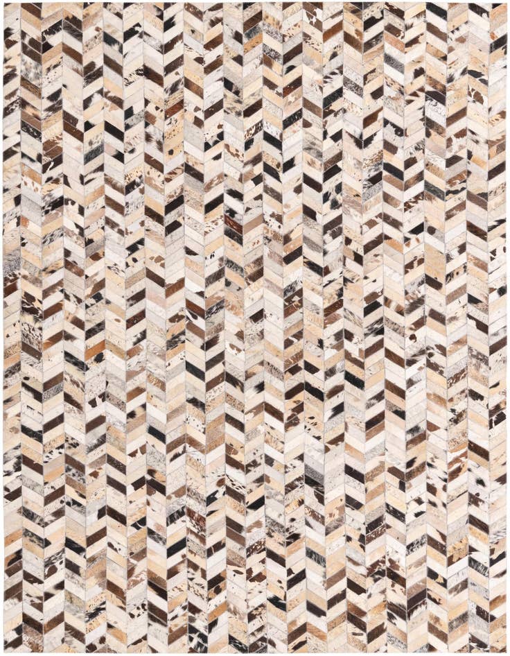 Detail image of 5' 2 x 8' Cowhide Leather Rug