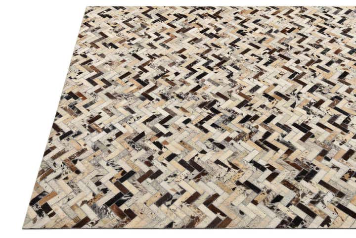 5' 2 x 8' Cowhide Leather Rug
