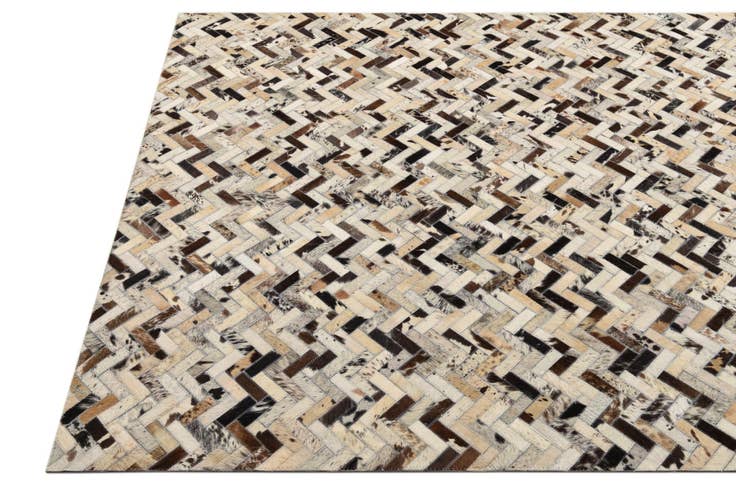 Detail image of 5' 2 x 8' Cowhide Leather Rug