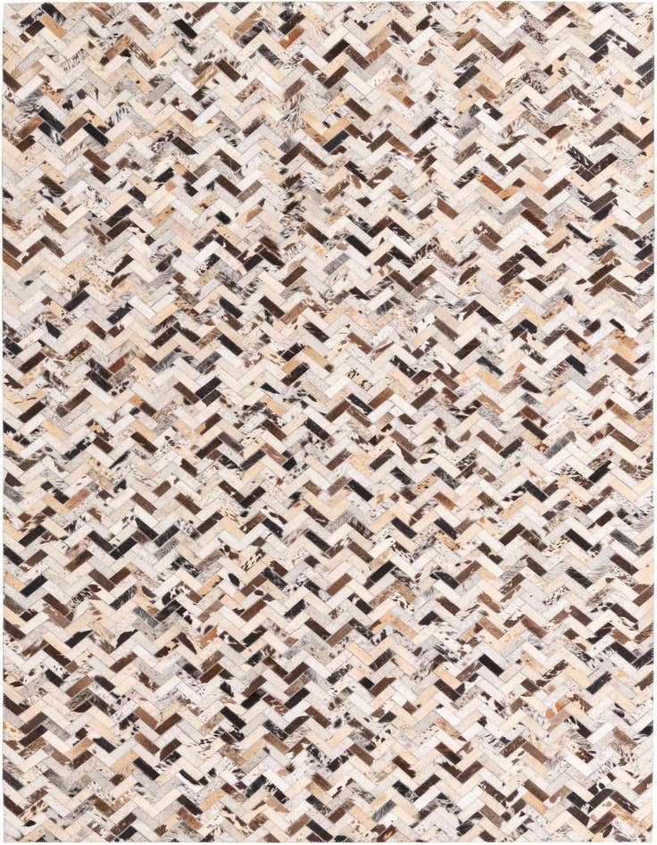 Detail image of 5' 2 x 8' Cowhide Leather Rug
