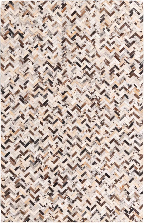Detail image of 5' 2 x 8' Cowhide Leather Rug