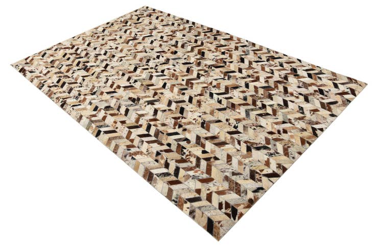 Detail image of 5' 2 x 8' Cowhide Leather Rug