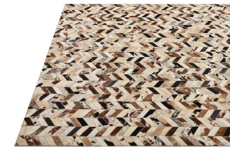Detail image of 5' 2 x 8' Cowhide Leather Rug