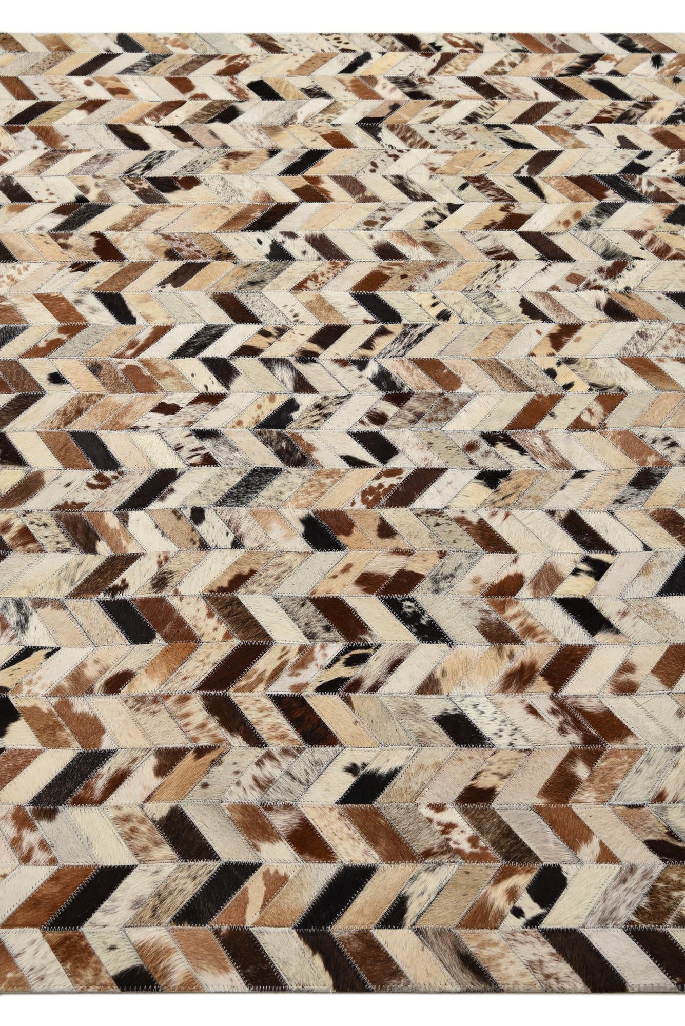 5' 2 x 8' Cowhide Leather Rug