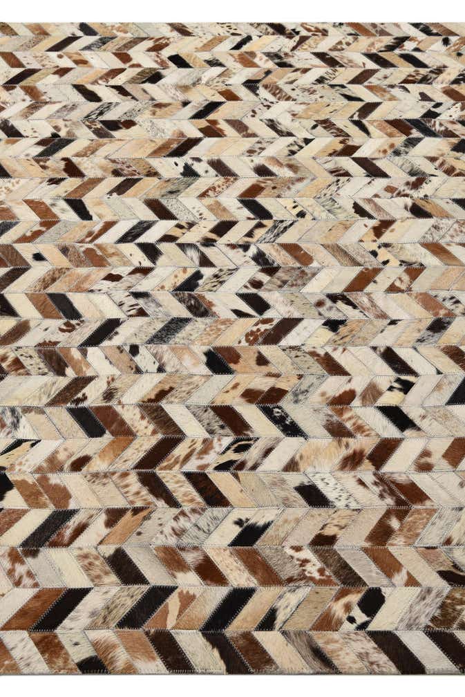 5' 2 x 8' Cowhide Leather Rug