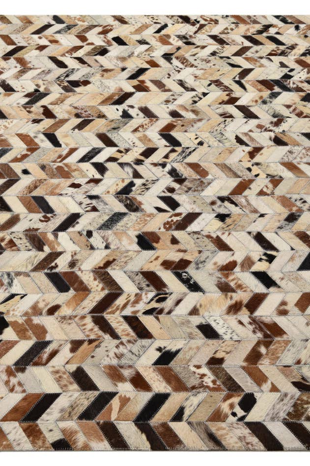 Detail image of 5' 2 x 8' Cowhide Leather Rug