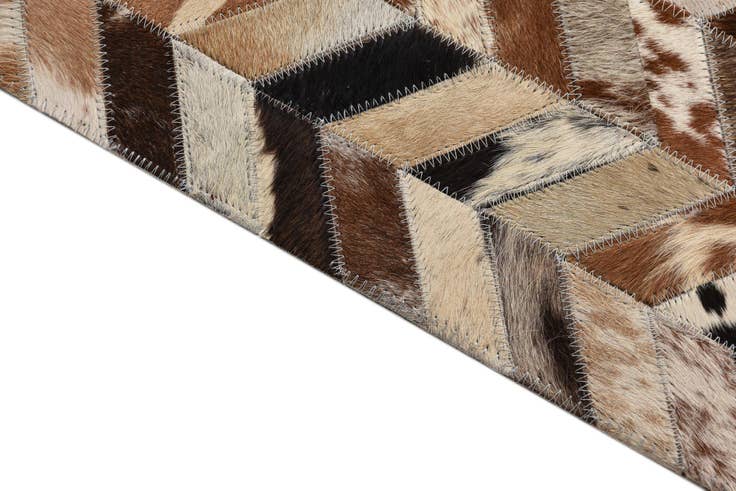 Detail image of 5' 2 x 8' Cowhide Leather Rug