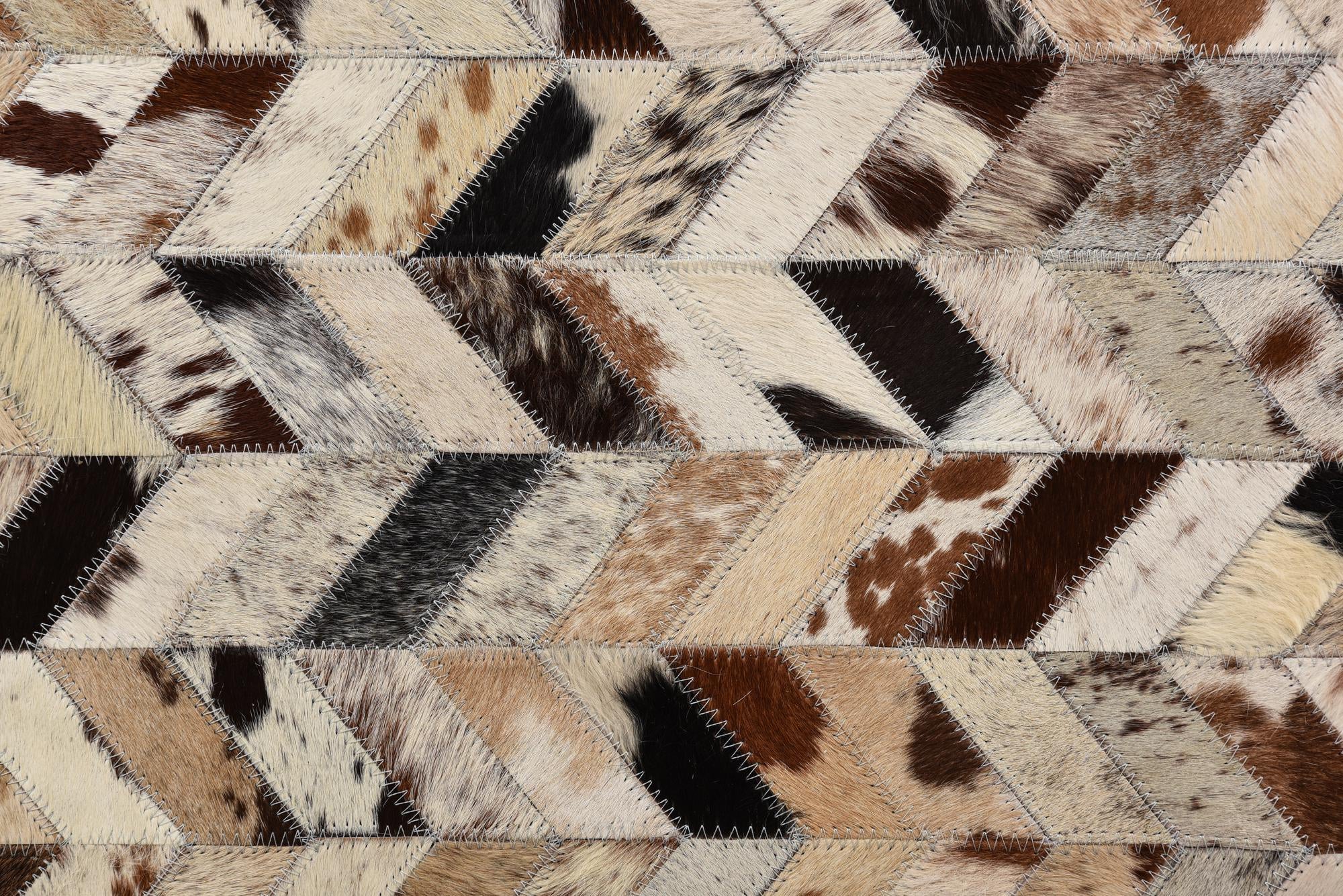5' 2 x 8' Cowhide Leather Rug