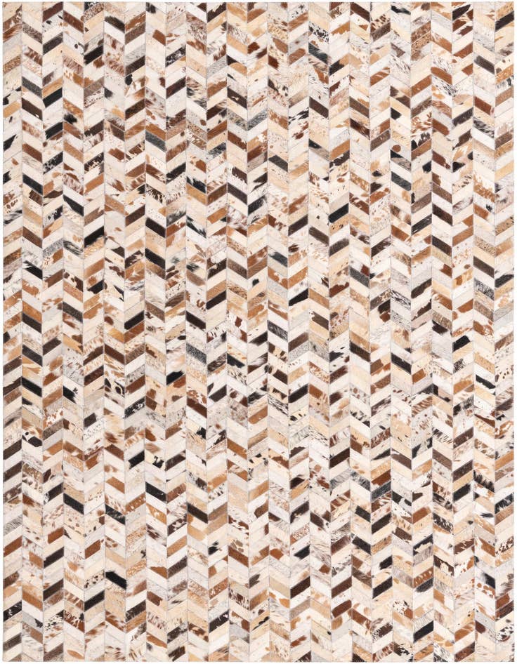 Detail image of 5' 2 x 8' Cowhide Leather Rug