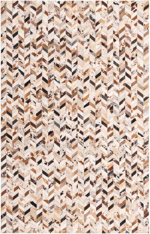 Detail image of 5' 2 x 8' Cowhide Leather Rug