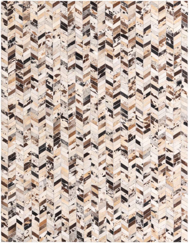 Detail image of 5' 1 x 7' 10 Cowhide Leather Rug