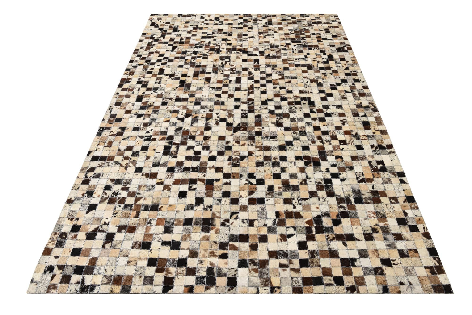 5' 1 x 8' Cowhide Leather Rug
