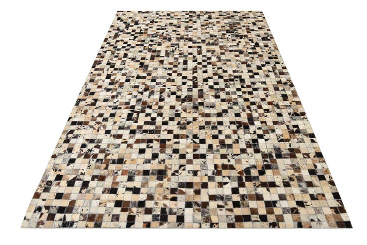 Detail image of 5' 1 x 8' Cowhide Leather Rug