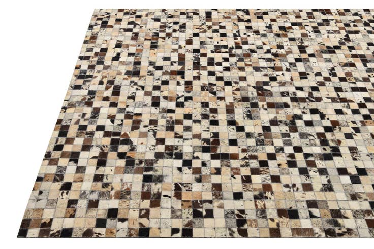 Detail image of 5' 1 x 8' Cowhide Leather Rug