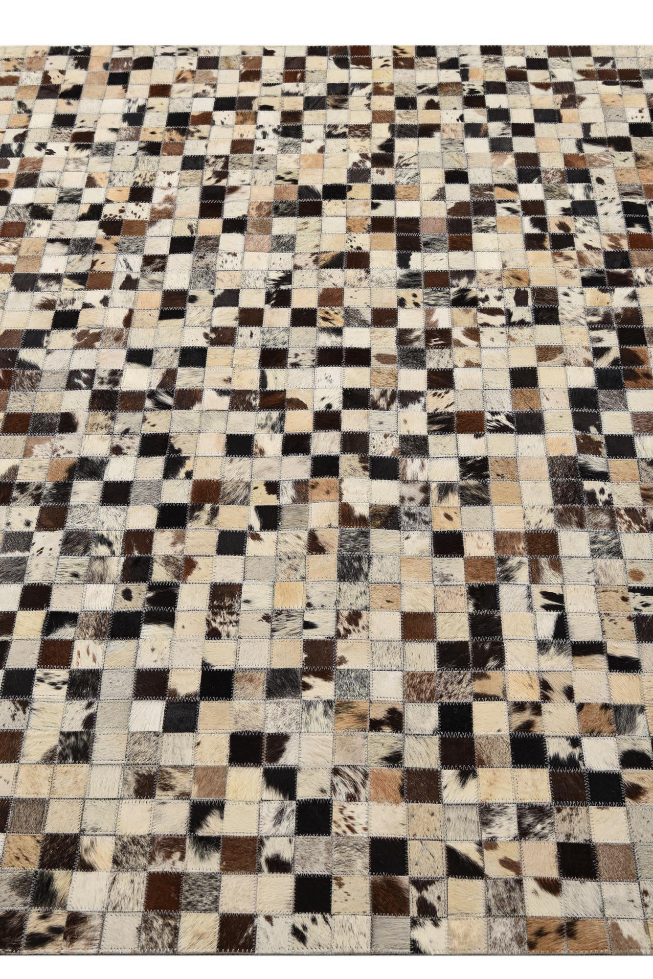 5' 1 x 8' Cowhide Leather Rug