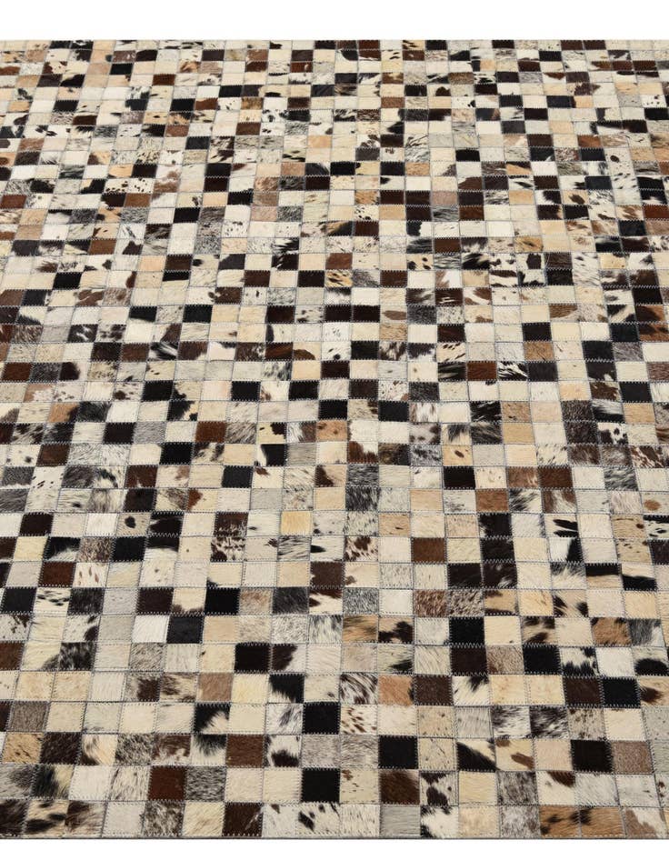 Detail image of 5' 1 x 8' Cowhide Leather Rug