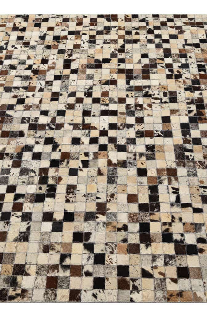 5' 1 x 8' Cowhide Leather Rug