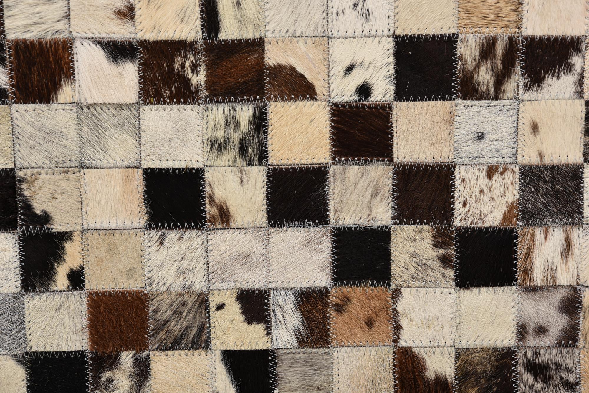 5' 1 x 8' Cowhide Leather Rug