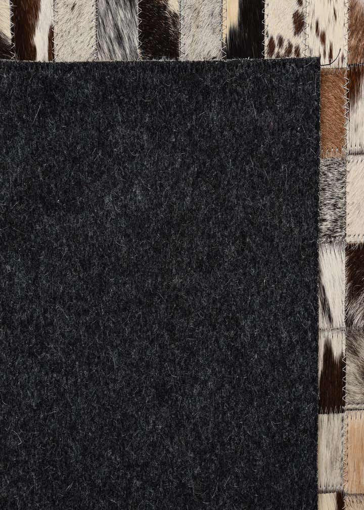 5' 1 x 8' Cowhide Leather Rug