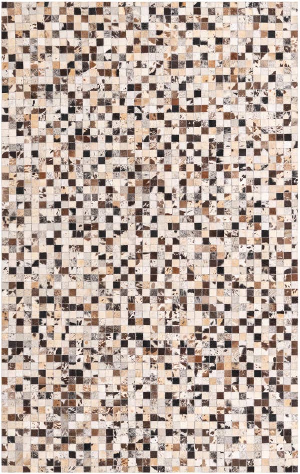 Detail image of 5' 1 x 8' Cowhide Leather Rug