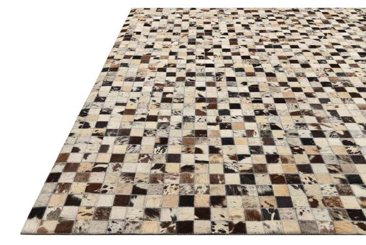5' 2 x 8' Cowhide Leather Rug