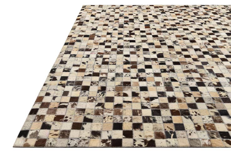 Detail image of 5' 2 x 8' Cowhide Leather Rug