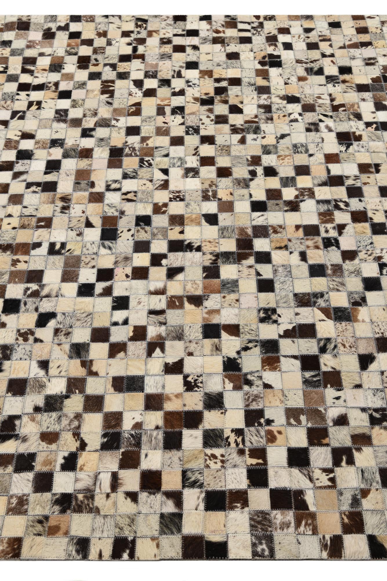 5' 2 x 8' Cowhide Leather Rug