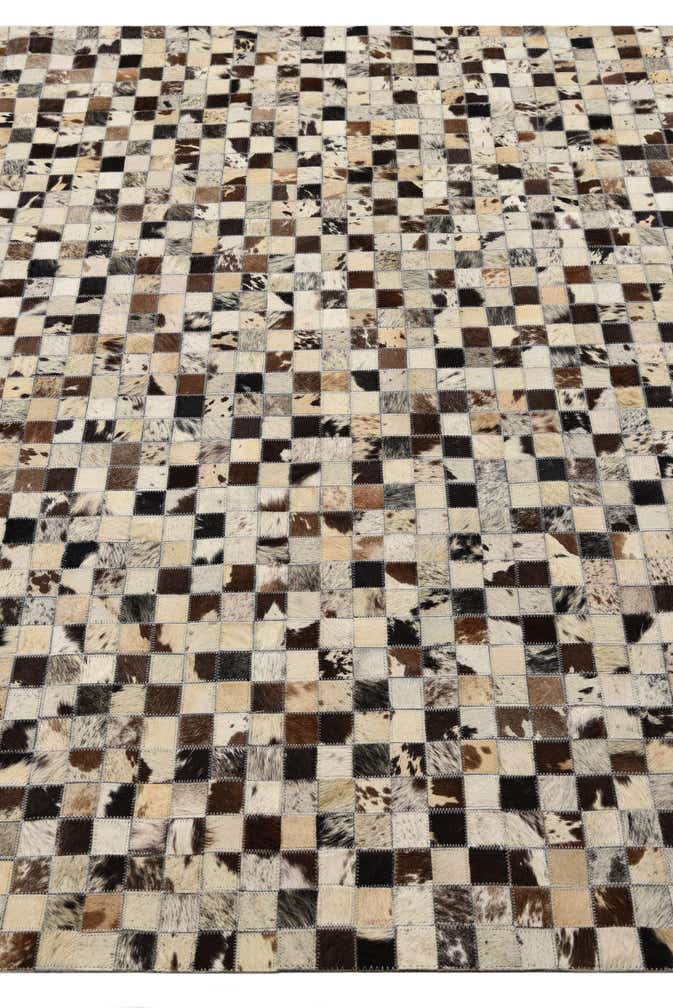 5' 2 x 8' Cowhide Leather Rug