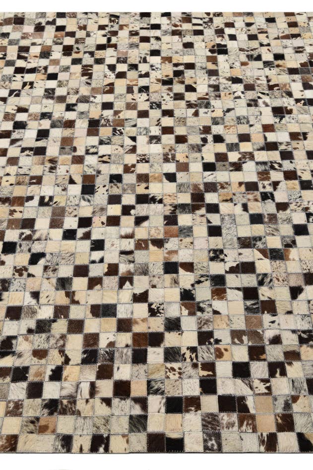 Detail image of 5' 2 x 8' Cowhide Leather Rug