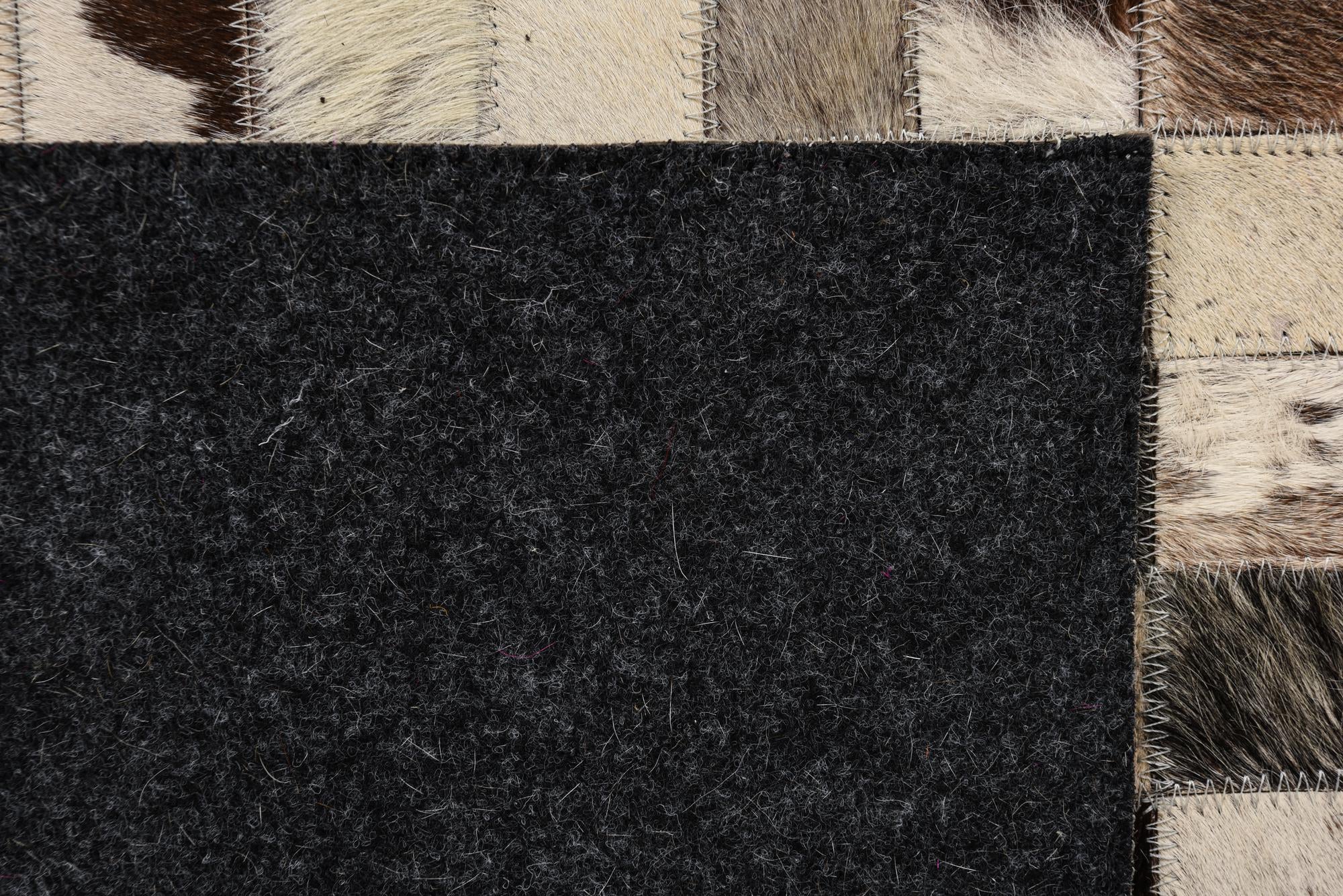 5' 2 x 8' Cowhide Leather Rug