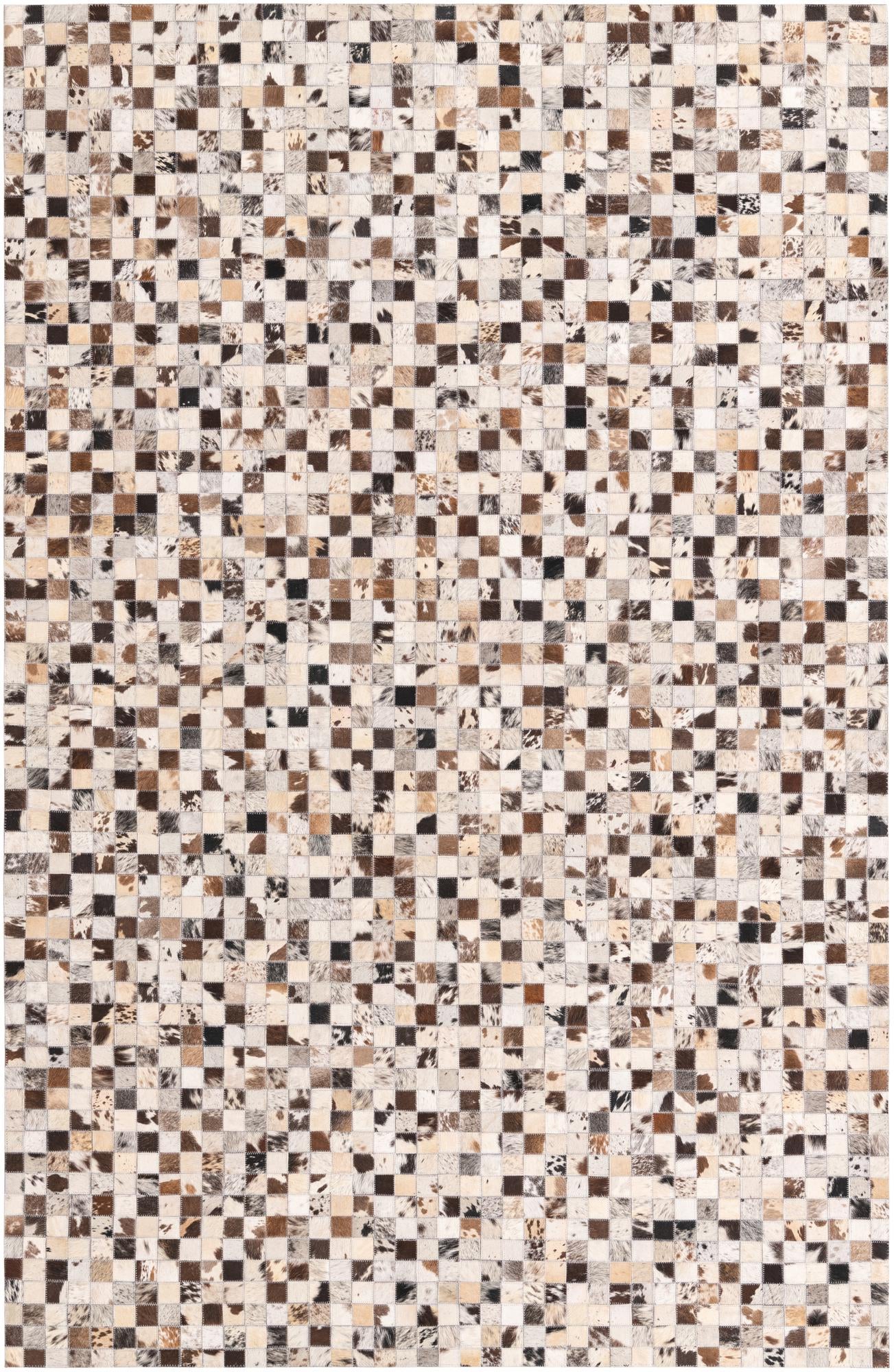 5' 2 x 8' Cowhide Leather Rug
