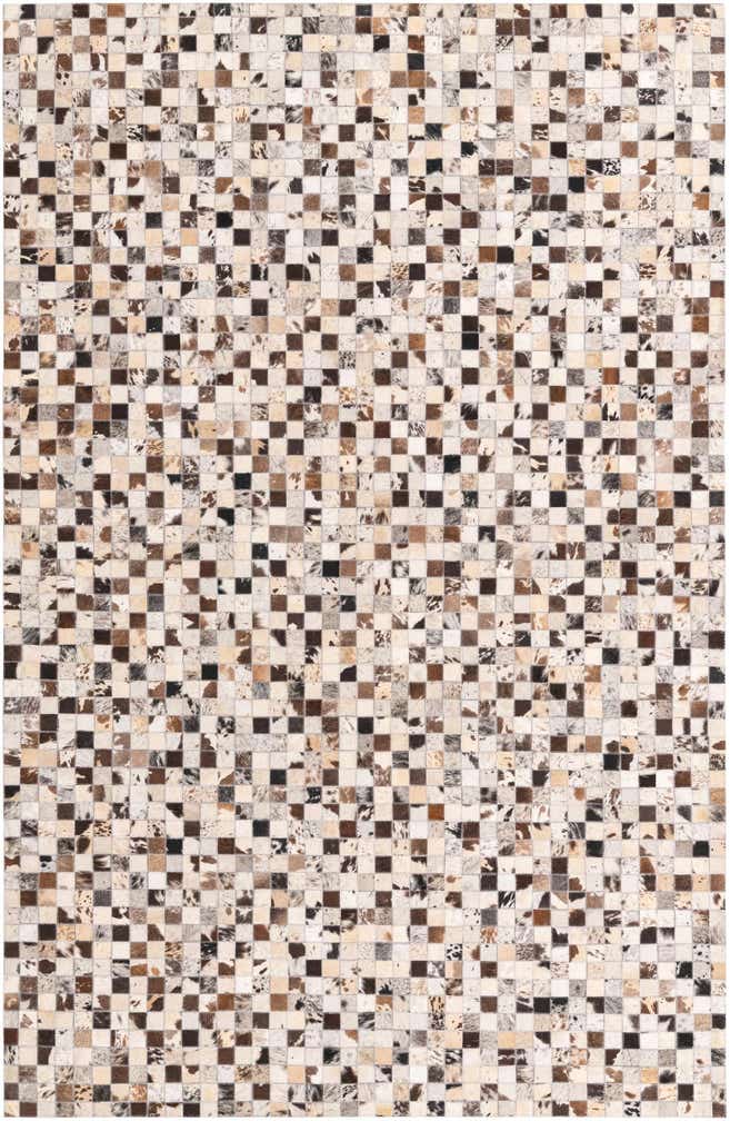 5' 2 x 8' Cowhide Leather Rug