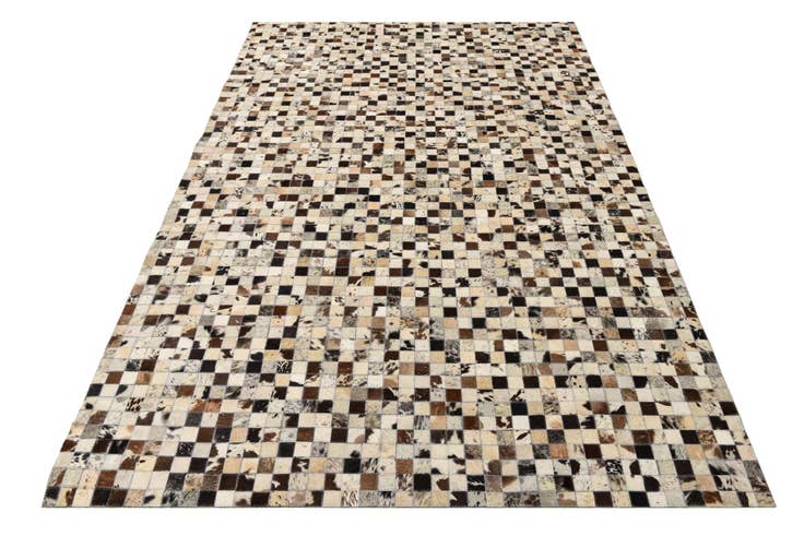 Detail image of 5' 2 x 8' Cowhide Leather Rug