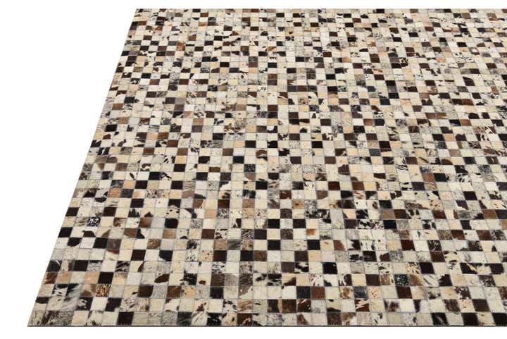 5' 2 x 8' Cowhide Leather Rug