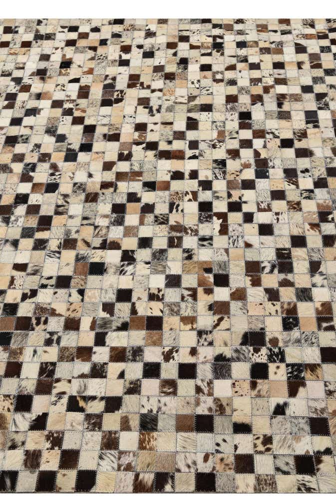 5' 2 x 8' Cowhide Leather Rug