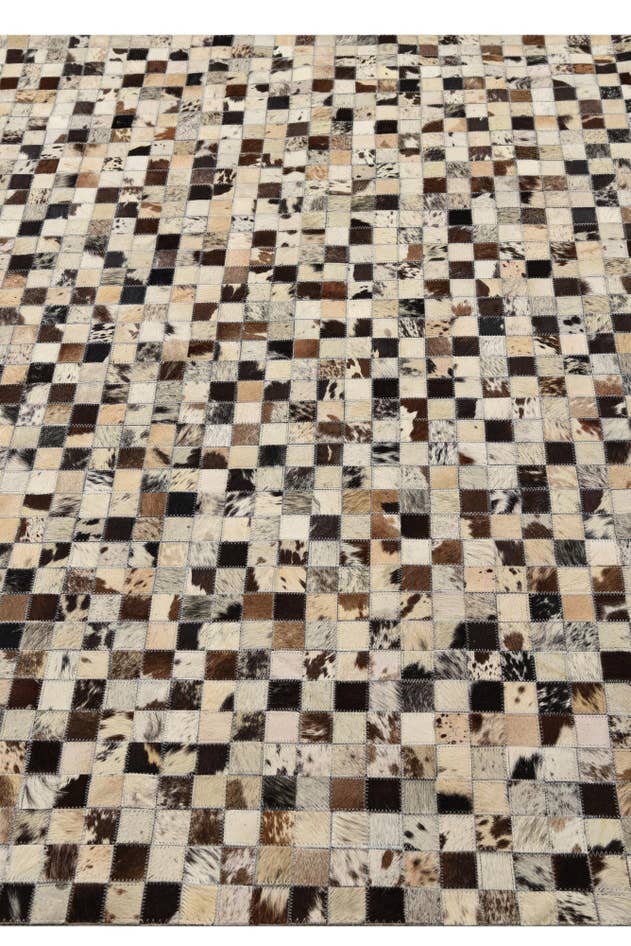Detail image of 5' 2 x 8' Cowhide Leather Rug