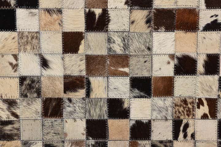 5' 2 x 8' Cowhide Leather Rug