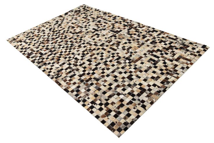 Detail image of 5' 1 x 8' Cowhide Leather Rug