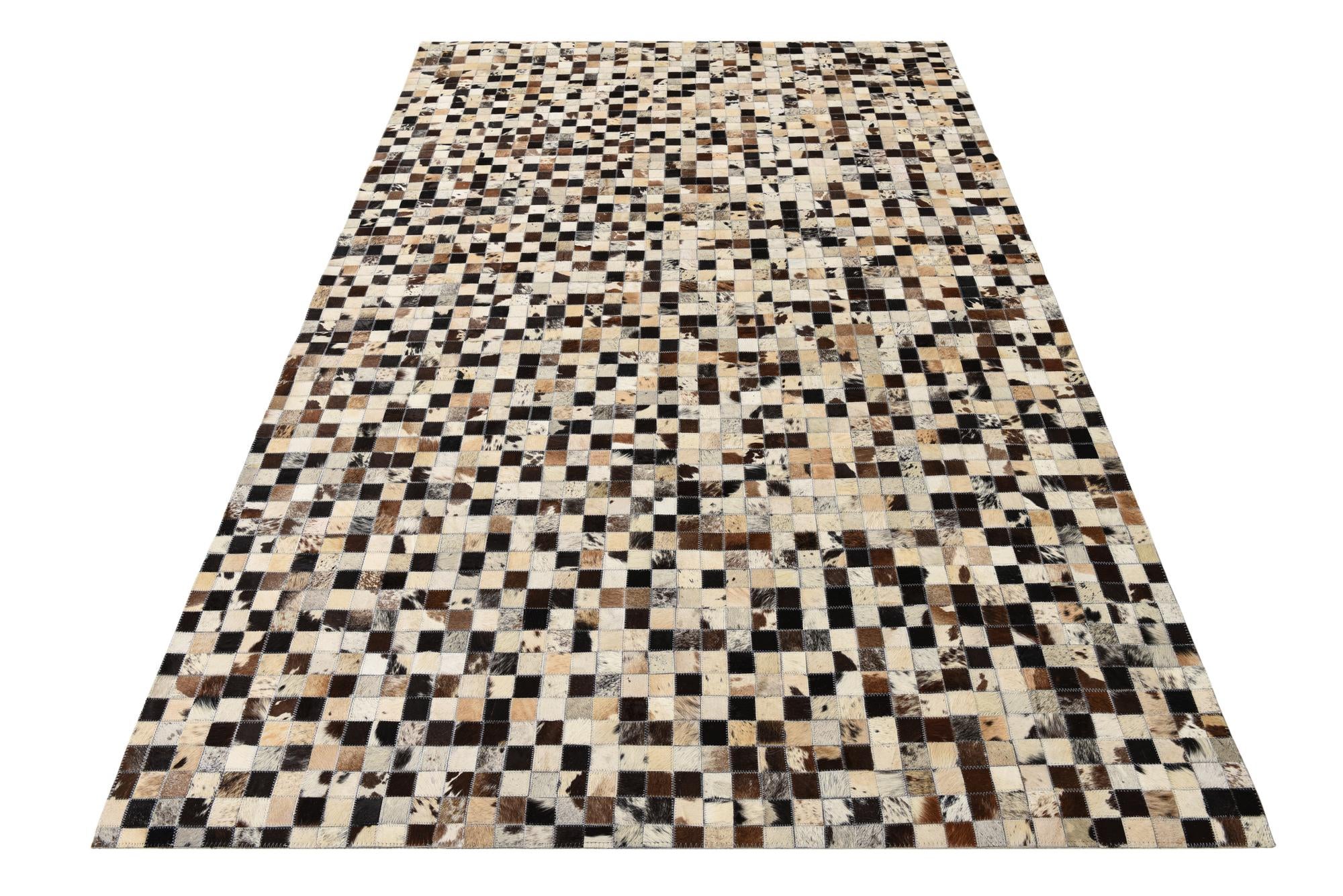 5' 1 x 8' Cowhide Leather Rug